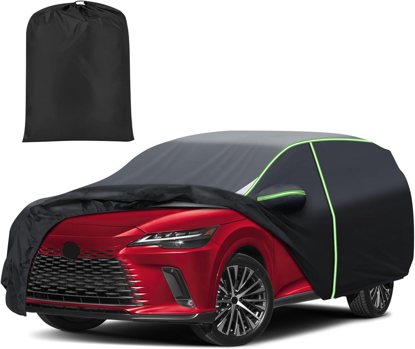 Mixsuper Liner Car Cover for Lexus RX 1999-2026 (RX330 RX350 RX400H RX450H RX500H), 7 Layers Waterproof Car Cover Accessories for RX with Zipper Door, Windproof Straps, Reflective Strips, All Weather