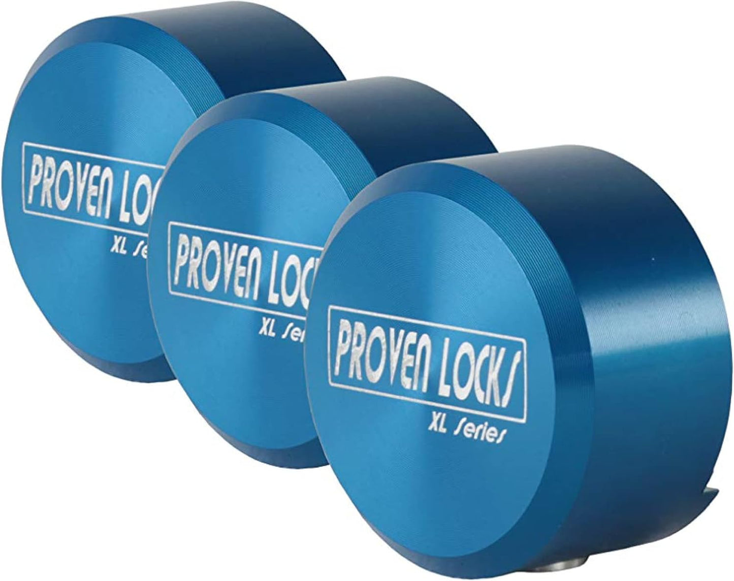 Proven Industries Model 400XL Puck-Lock Set, Made in The USA, Pack of 3, (Blue)
