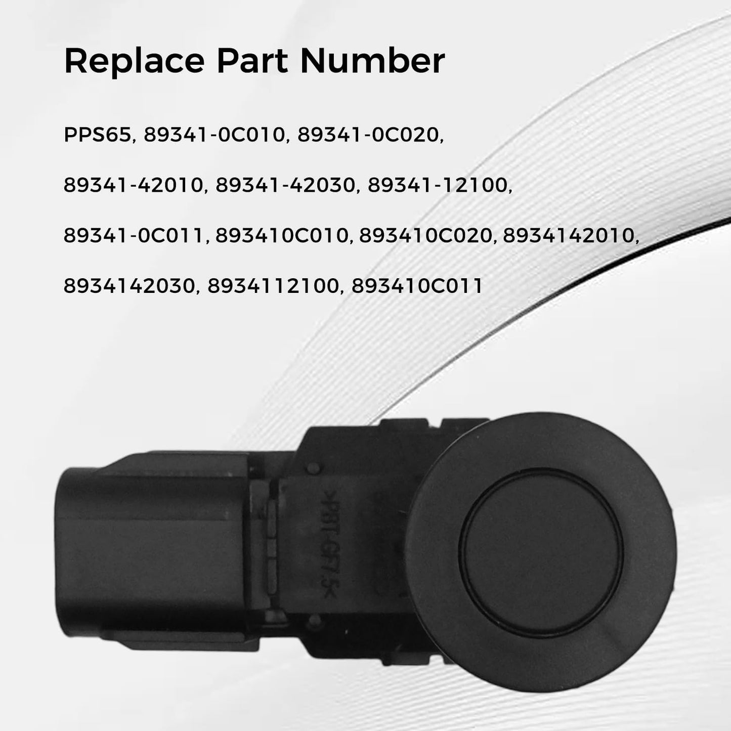 Reverse Backup Parking Assist Sensor Compatible with Select Toyota Models - RAV4 2014-2018 Tacoma 2015-2022 Tundra 2014-2021 Replace# 89341-0C010, 89341-0C020 4pcs