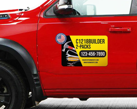 Magnet Me Up Customizable and Personalized Automotive Magnet Decals (12”x18” Builder Rectangle)