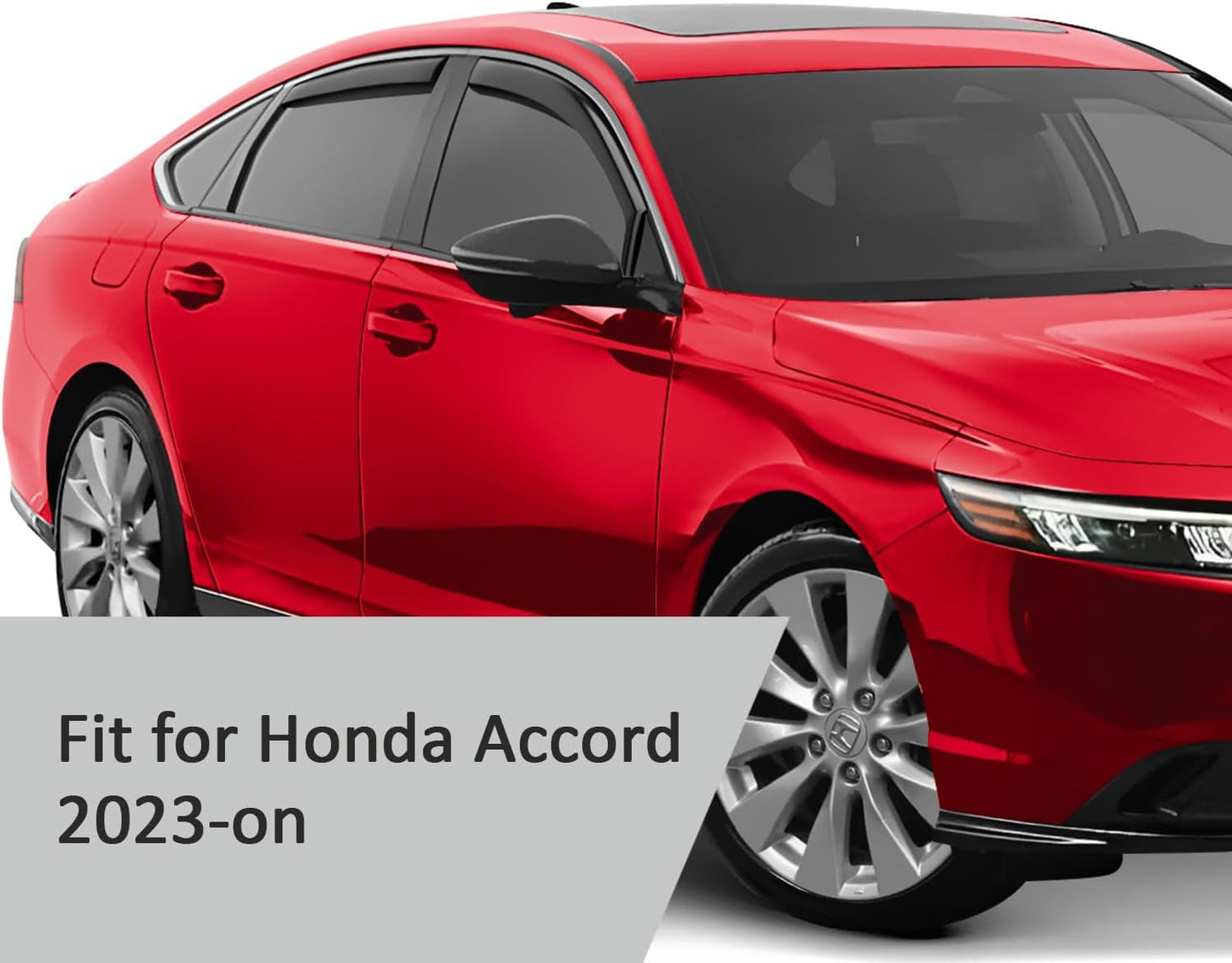 Voron Glass in-Channel Extra Durable Rain Guards for Honda Accord 2023-2025, Window Deflectors, Vent Window Visors, 4 Pieces - 200860