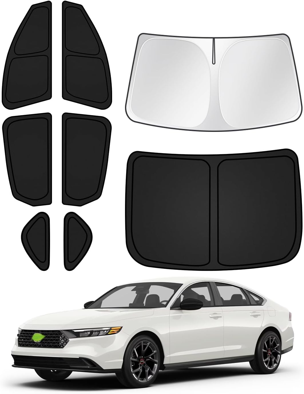 Sunshades for Honda Accord 2023-2025 2026 Accessories Windshield Sun Shade Side Rear Window Shade Cover Sun Visor Shield Privacy Protection Keep Vehicle Cool Black 8PCS