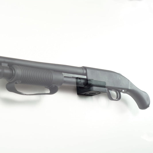 Spartan Mount Compatible with Mossberg 88, 500, 590 Shotgun Display Storage Organization System | Unique Low Profile Design | Gun Safe Wall Room Mounting Solution (12-Gauge, Barrel Points Left)