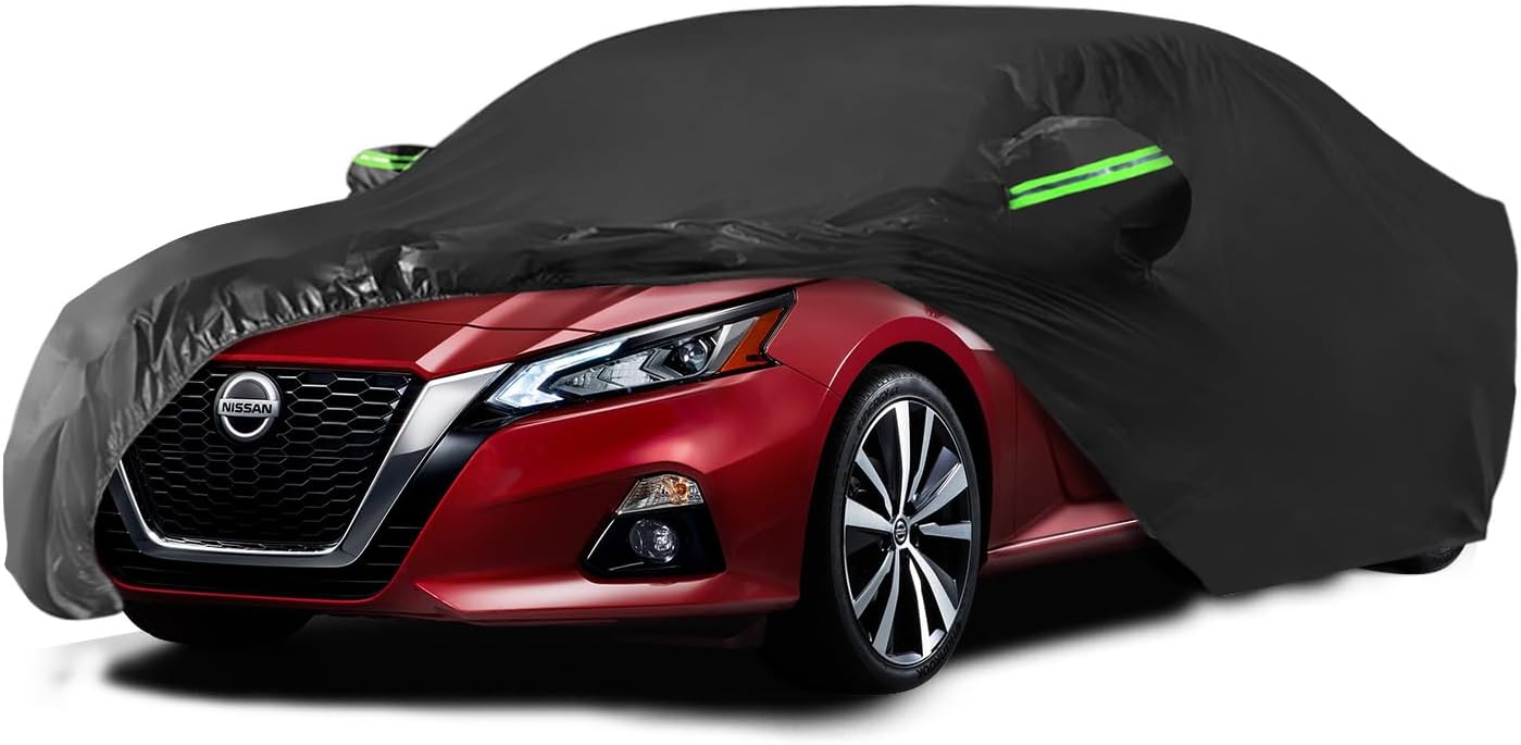 Proadsy 2025 Upgrade 6 Layers Car Cover Compatible with Nissan Altima 1998-2024 2025 Windproof All Weather Waterproof Sun Rain UV Dust Snow Protection Outdoor Full Covers