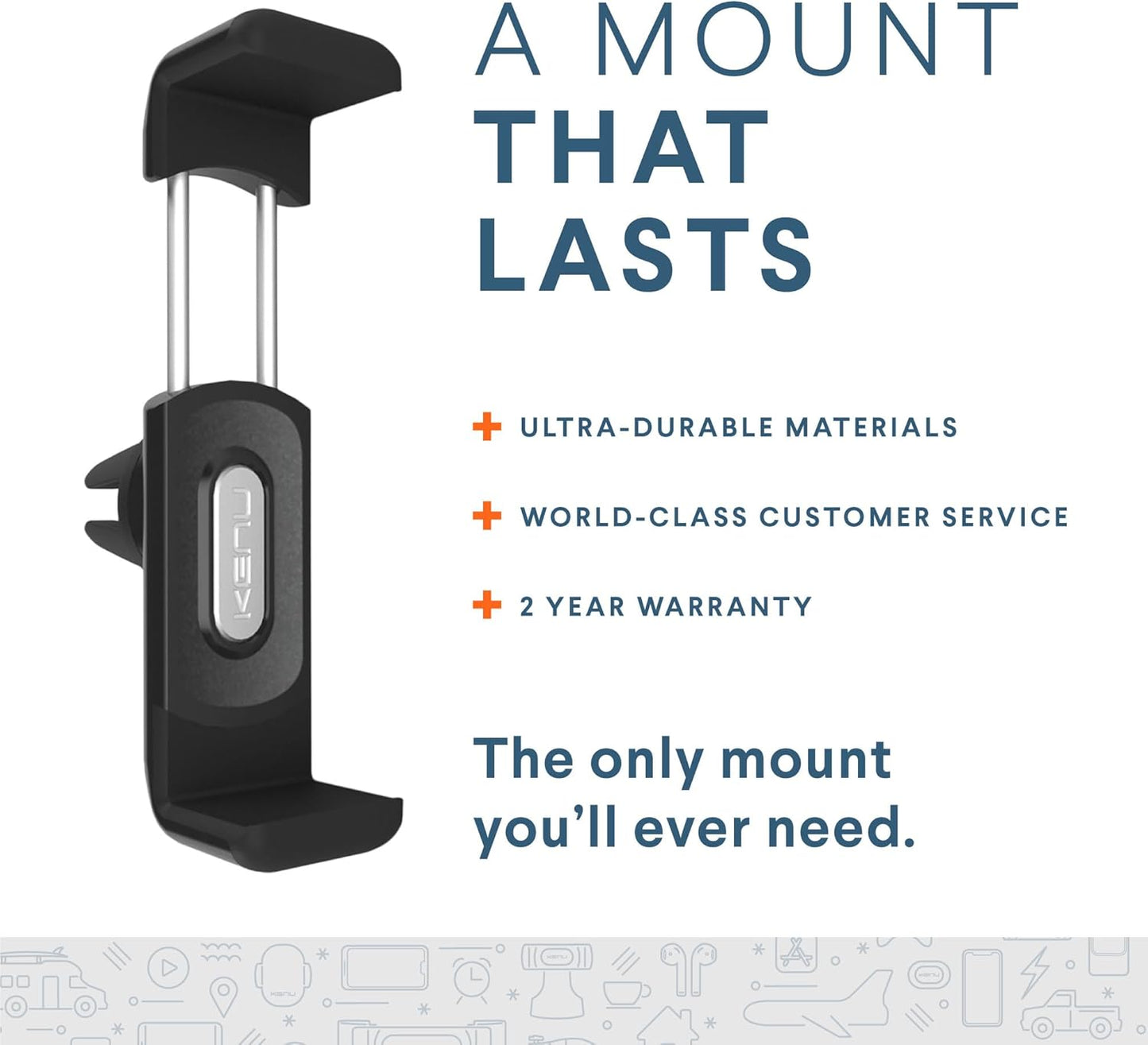 Kenu Airframe+, Air Vent Car Phone Holder Mount, Cell Phone Stand for Car, Expandable Grip & 360 Degree Pivot, Compatible with Latest iPhones, Samsungs, & Androids