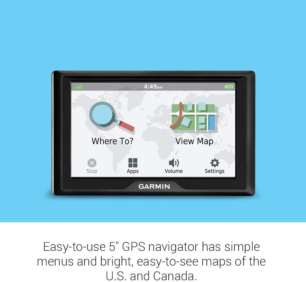 Garmin Drive 52, GPS Navigator with 5-inch Display, Simple On-Screen Menus and Easy-to-See Maps (Renewed)