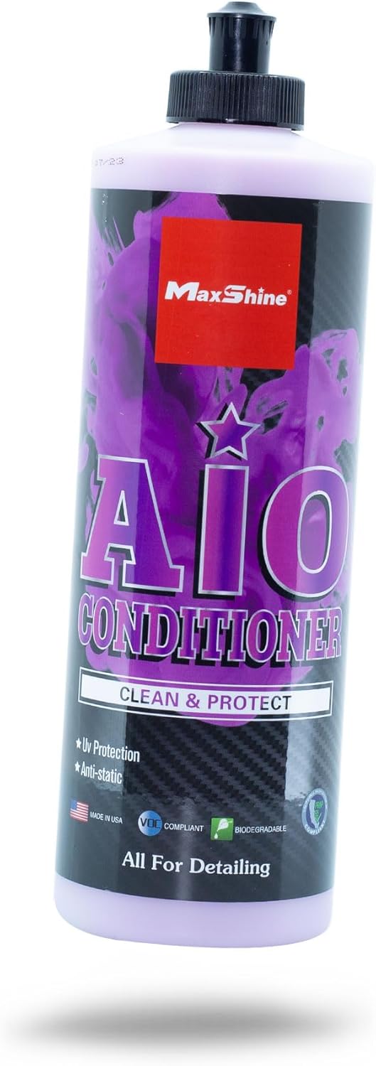 Maxshine 16oz All-in-One Premium Leather Conditioner & Cleaner – Detailing Solution for Car Seats, Sofas, Chairs & More – Safe for Leather, Vinyl & Plastic Surfaces