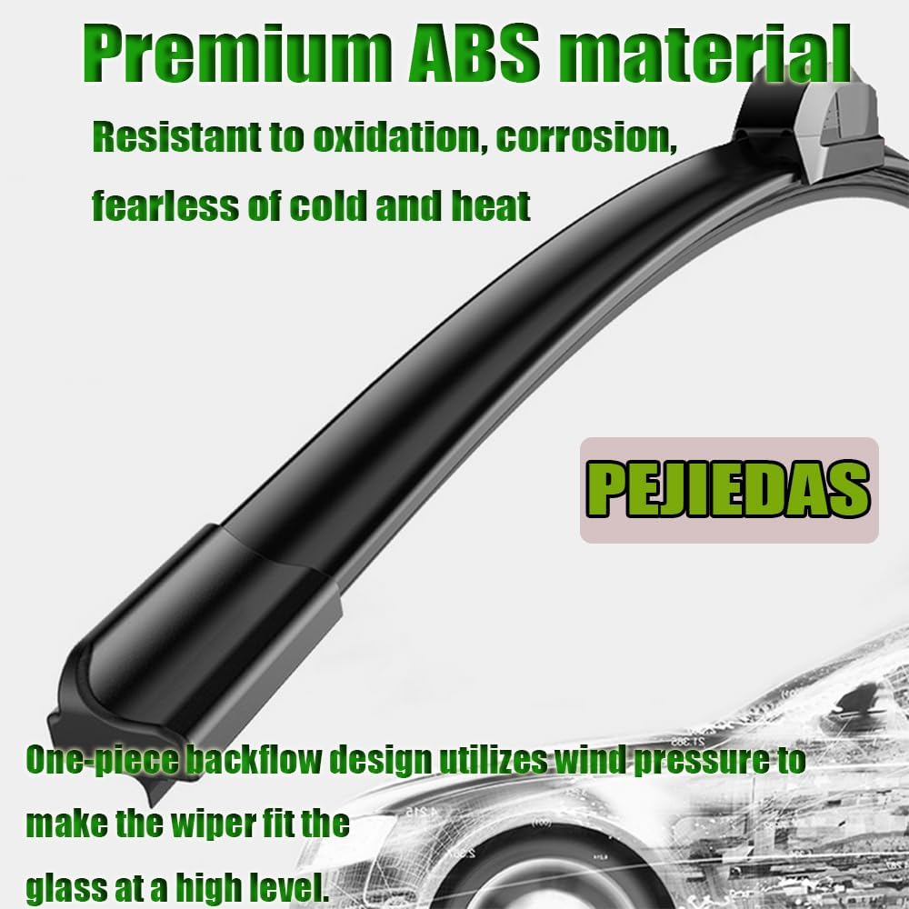 OEM Quality Front Wiper Blades, Replacement for 2006-2012 Toyota RAV4,2007-2012 Dodge Caliber,2010-2017 Chevrolet Equinox, OE Original Style (24 Inch + 17 Inch Front Wiper Blades)