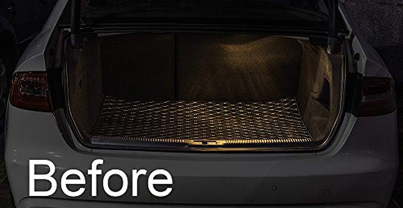 ICBEAMER 12" Amber Yellow 18SMD 2835 LED Strip Light Universal Fit Car Trunk Cargo Area or Interior Illumination