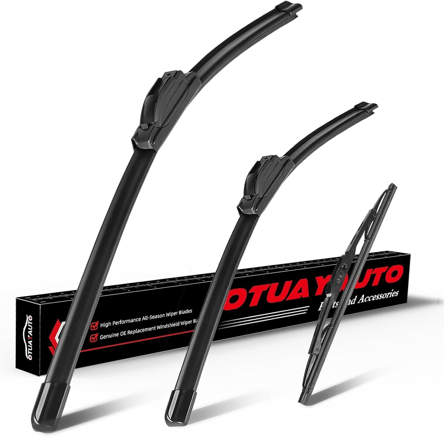 OTUAYAUTO Premium Windshield Wiper Blades - Replacement for Honda CRV CR-V 2012-2016 - Precision Fit, All-Weather Performance, Front and Rear Wiper Blades, U Hook - 26"+16"+12" (Pack of 3)
