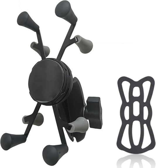 Strg Tablet Mount with Composite Double Socket Arm(Medium) for 6" Tablets, Tablet Holder Compatible with RAM B Size 1" Ball Mounts Components for Motorcycle Bike Car etc