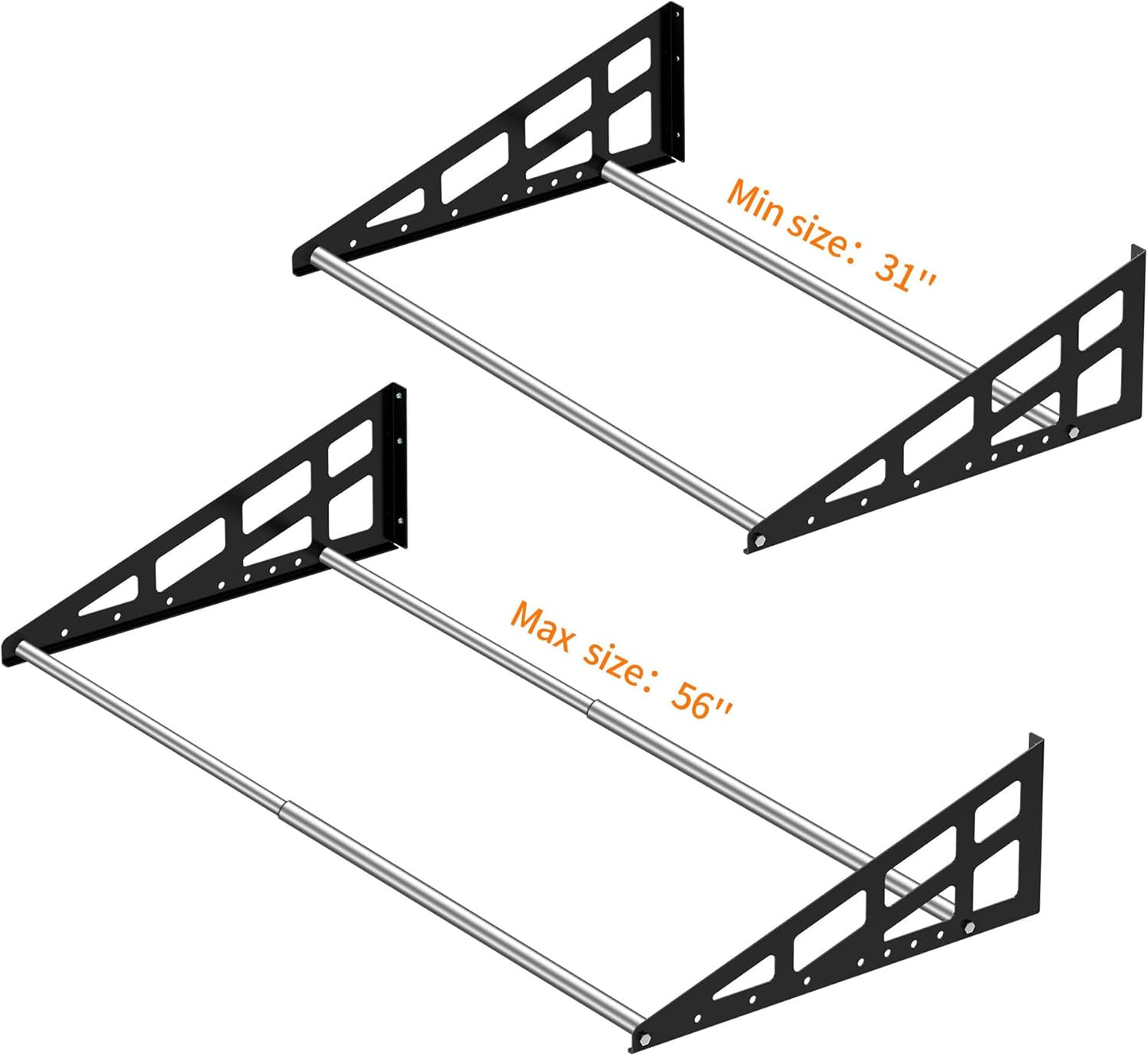 Foozet Tire Rack Wall Mount,Heavy Duty Adjustable 31"-56" Tire Storage Rack, Wheel Racks for Garage with Telescopic Rods, Hanging Garage.