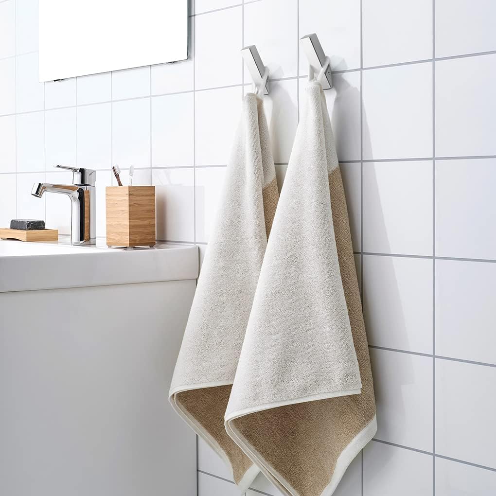 NINETREX Towel Hooks Brushed Nickel Stainless Steel Heavy Duty Modern Wall Hooks Silver Robe Hook for Bathroom Livingroom Hotel Style Wall Mounted 6 Pack