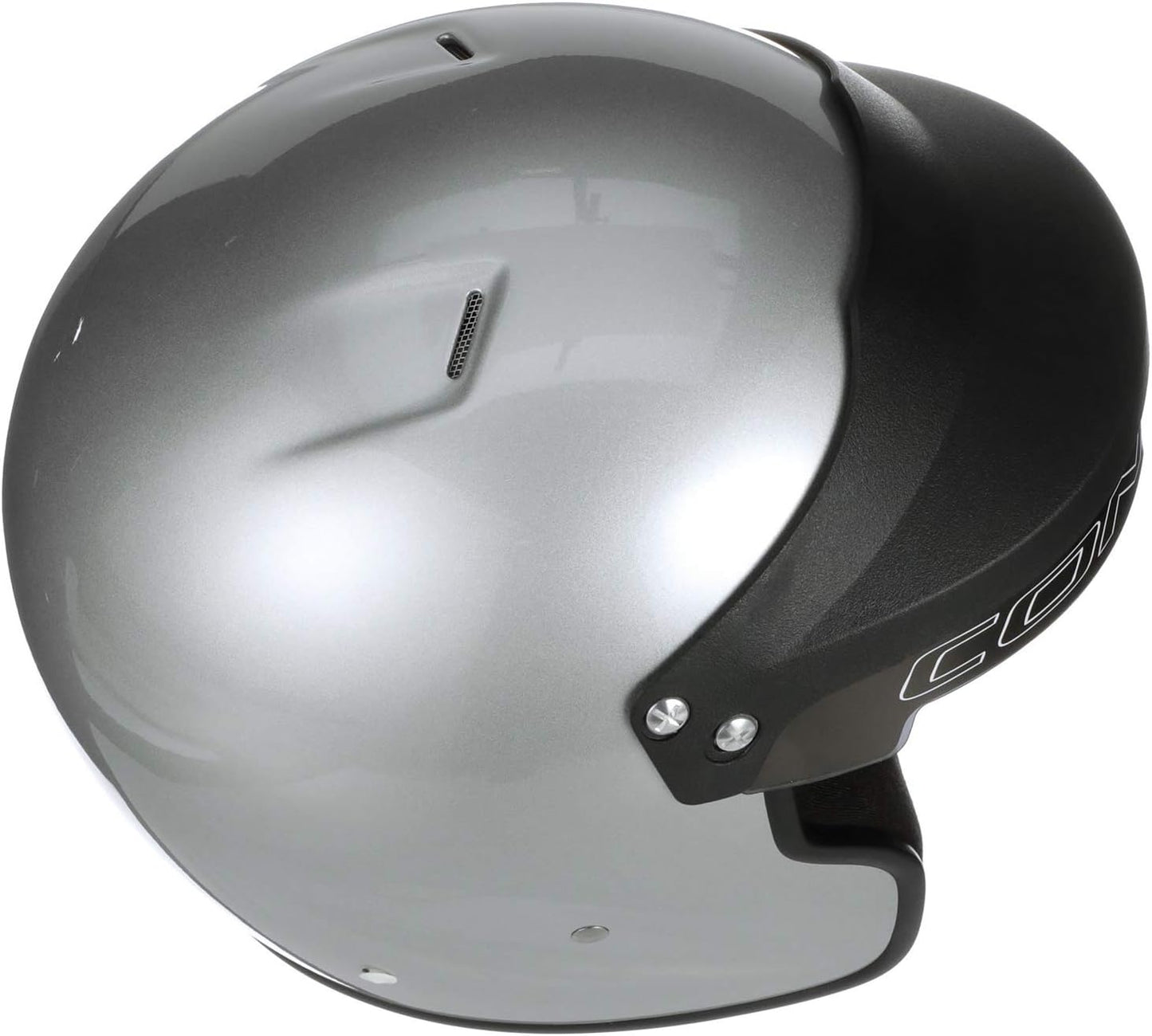 Conquer Snell SA2020 Approved Open Face Auto Racing Race Car Helmet - Adult | Men | Women | Youth - ( Black / White / Silver )