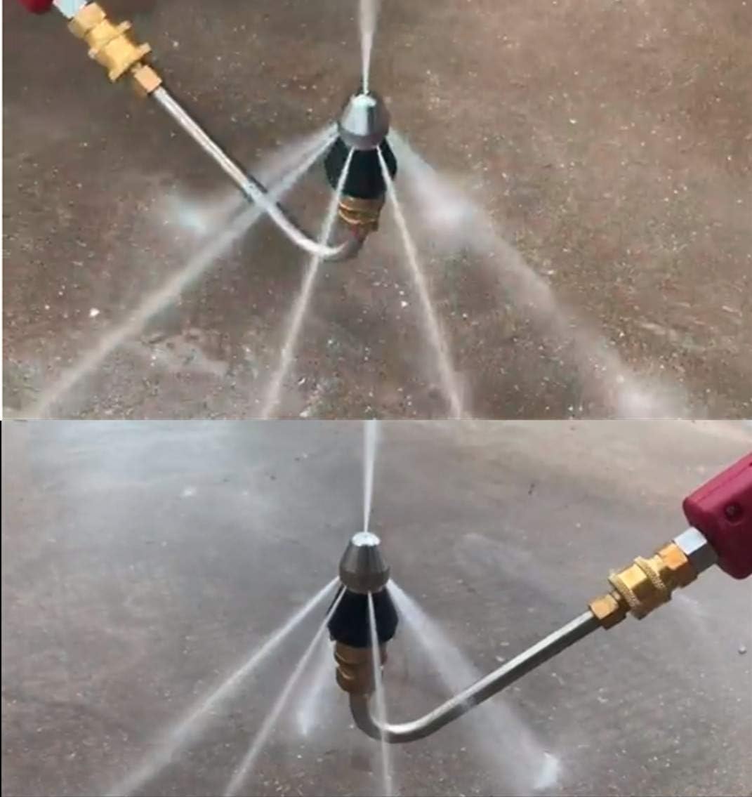 Pressure Washer Sewer Jetter Nozzle with Stainless Steel, Durable Design Sewer Jet Nozzle,Pressure Drain Jetter Hose Nozzle,3/8'' Quickly Connector, 5000 PSI Orifice 6.5