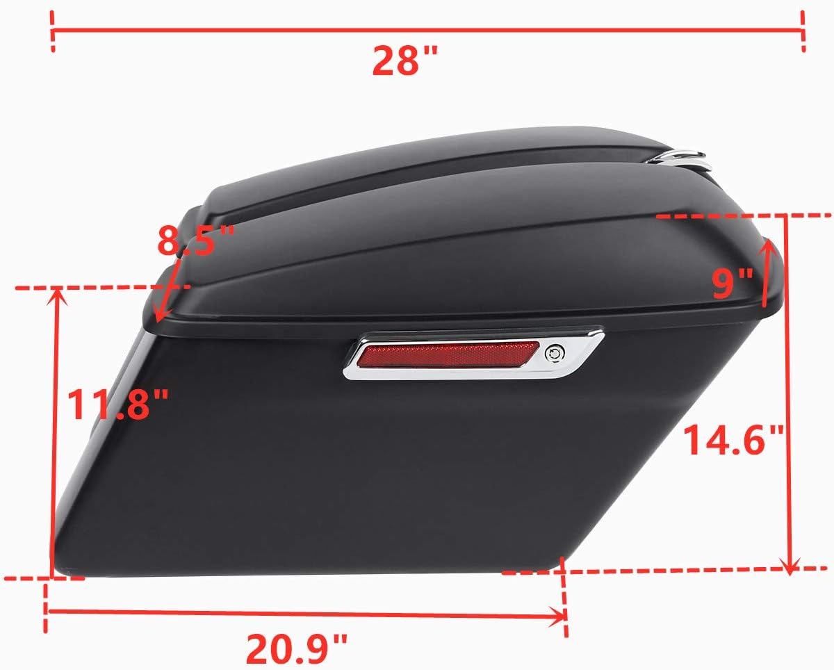 XFMT Matte Black Motorcycle Saddlebags Hard Saddle Bags W/Chrome Conversion Bracket For Harley Softail Heritage Deluxe 1984-2017