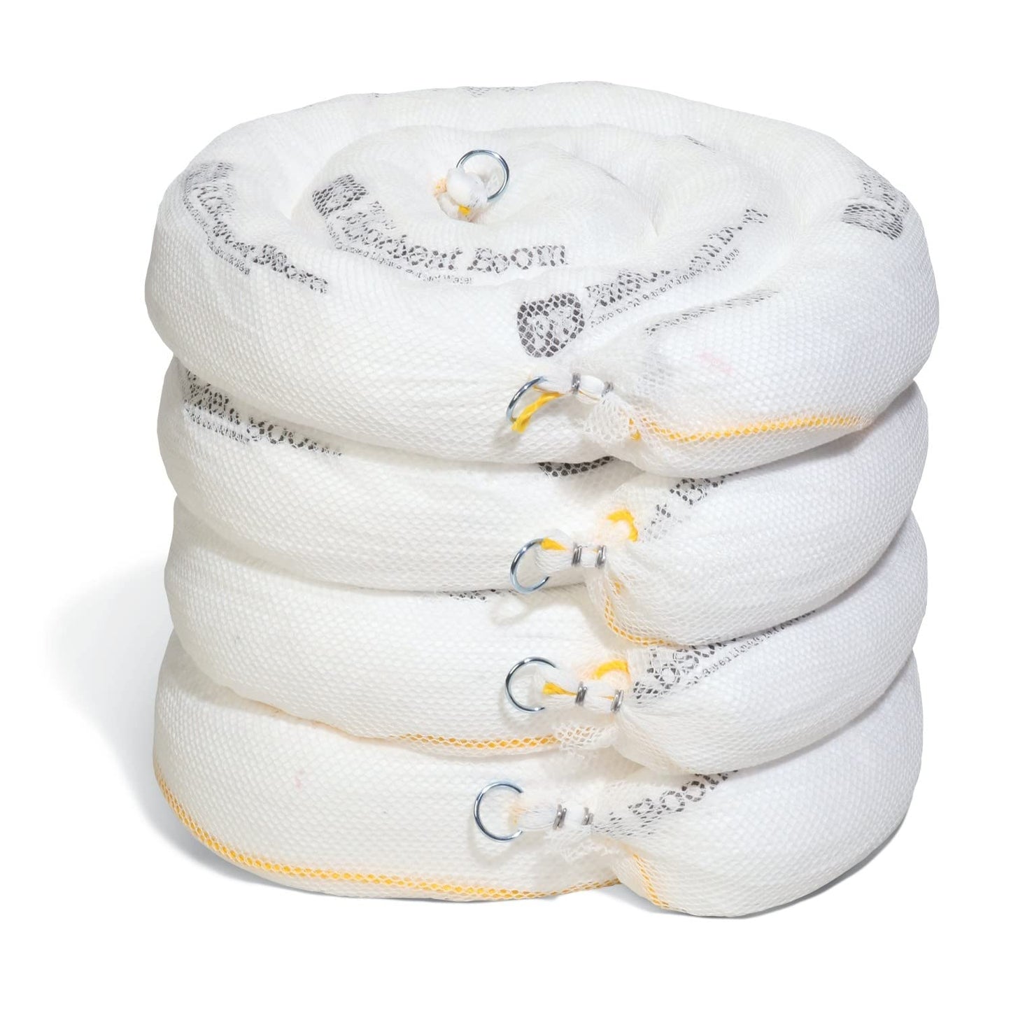 PIG Oil Boom - Oil-Only Absorbent Boom - 4 Pack - 5" x 10' Boom - Absorbs up to 6 gallons per Boom - BOM405