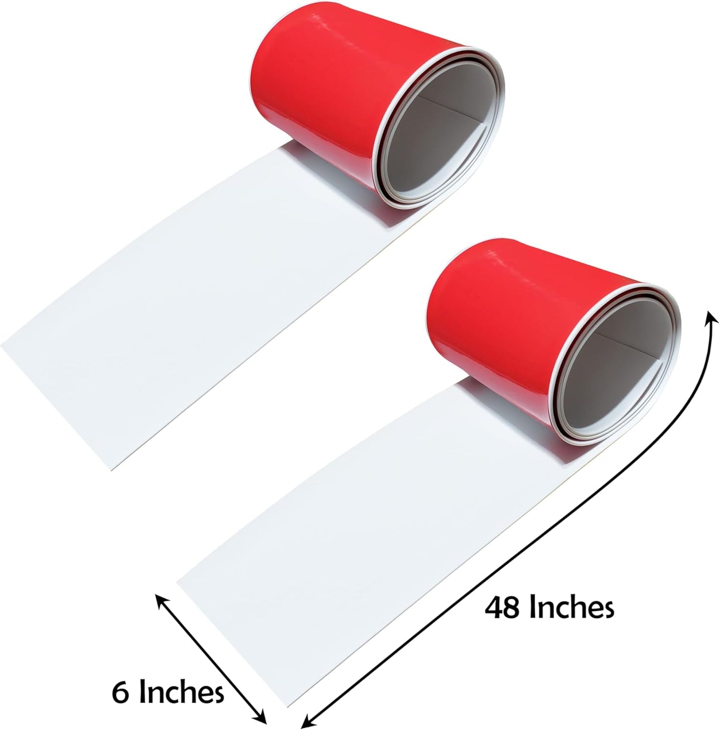 Rubber Bond Garage Wall Protectors - 6x48 Inches 2 Pack Strong Self-Adhesive Rubber Bumper Protectors for Garage Walls - Anti-Scratch and Waterproof Garage Wall Protector for Car Doors (White)