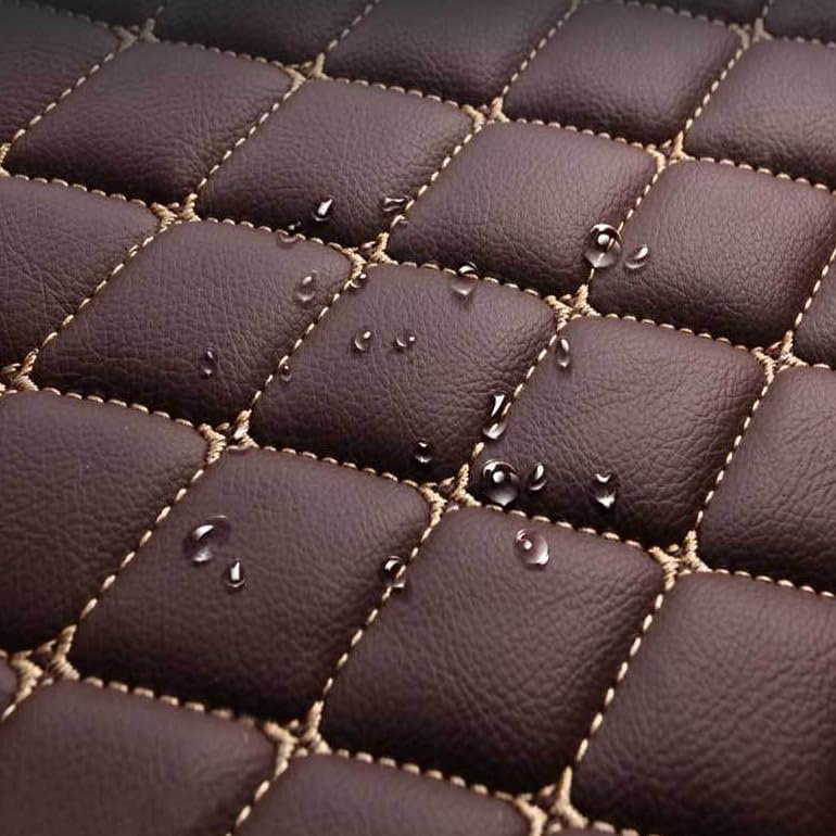 Customized Personalized car Floor mats, All-Weather Luxury car Floor mats, Waterproof and Anti Slip Leather car Floor mat Lining, 95% Customized car, Truck, and SUV Floor mats (Beige Stripes)