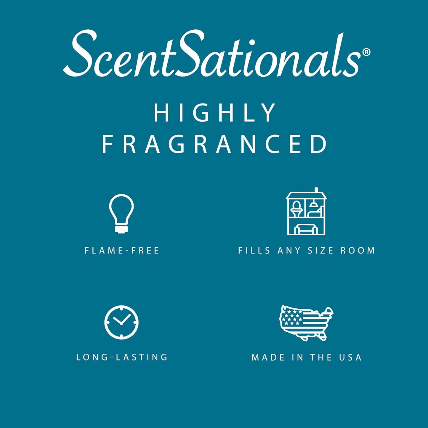 Scentsationals Wax Melts, Wax Cubes Strong Scent - Caribbean Clouds - Long Lasting Scented Wax Melts for Warmer, 10oz (24-Cubes)