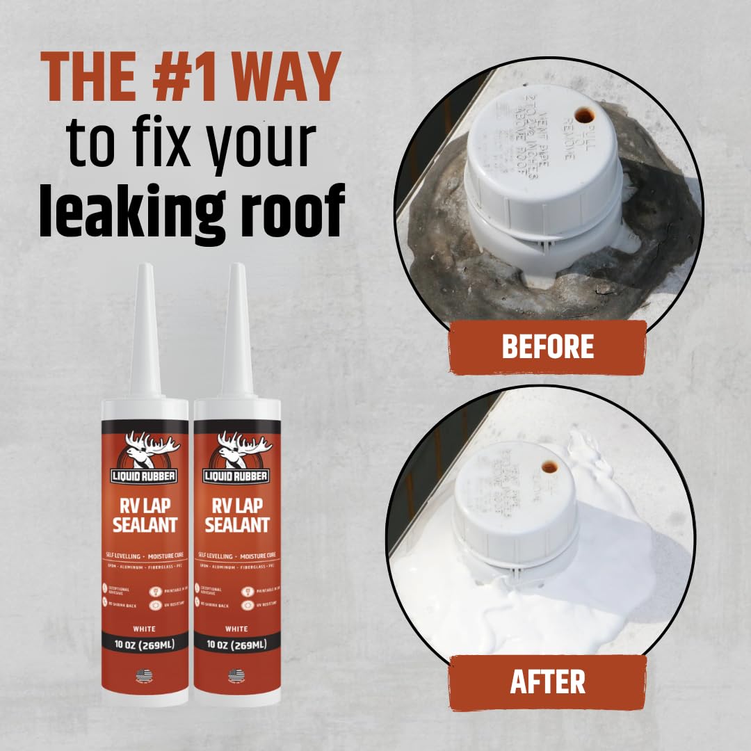 Liquid Rubber RV Lap Sealant, White, 1 Pack