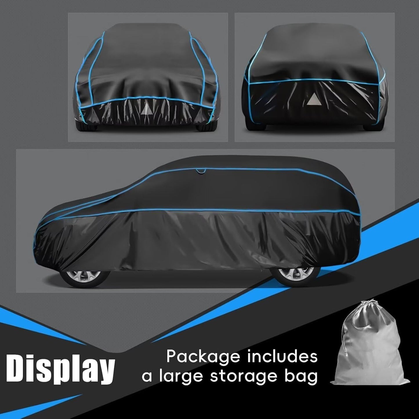 Hail Protector Car Cover for SUV, Anti Hail Car Covers Thick Multi-Layered EVA Outdoor, Hail Proof Car Cover All Weather, Hail Protection Padded Fit SUV Jeep (Length 191 to 201 inch)