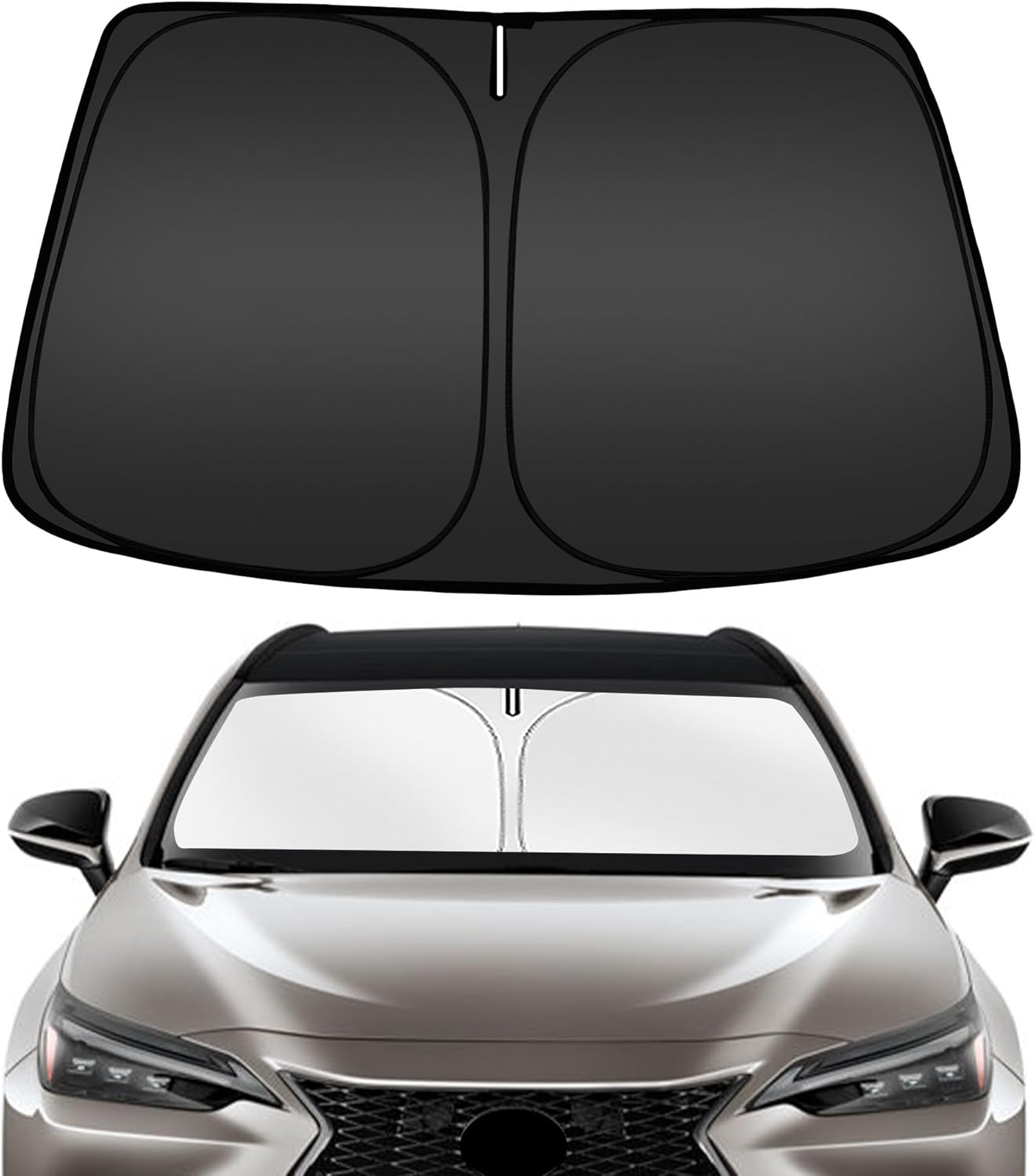 ARISMOTOR Windshield Sun Shade for Le-xus NX NX250 NX350 NX350h NX450h+ 2022-2025 2026, Custom Fit Foldable Front Window Sunshade Sun Visor Protector, Block UV Rays Keep Your Car Cooler