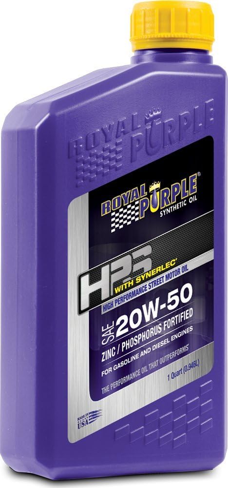 Royal Purple 32250 HPS 20W-50 High Performance Street Synthetic Motor Oil with Synerlec - 12 Quart