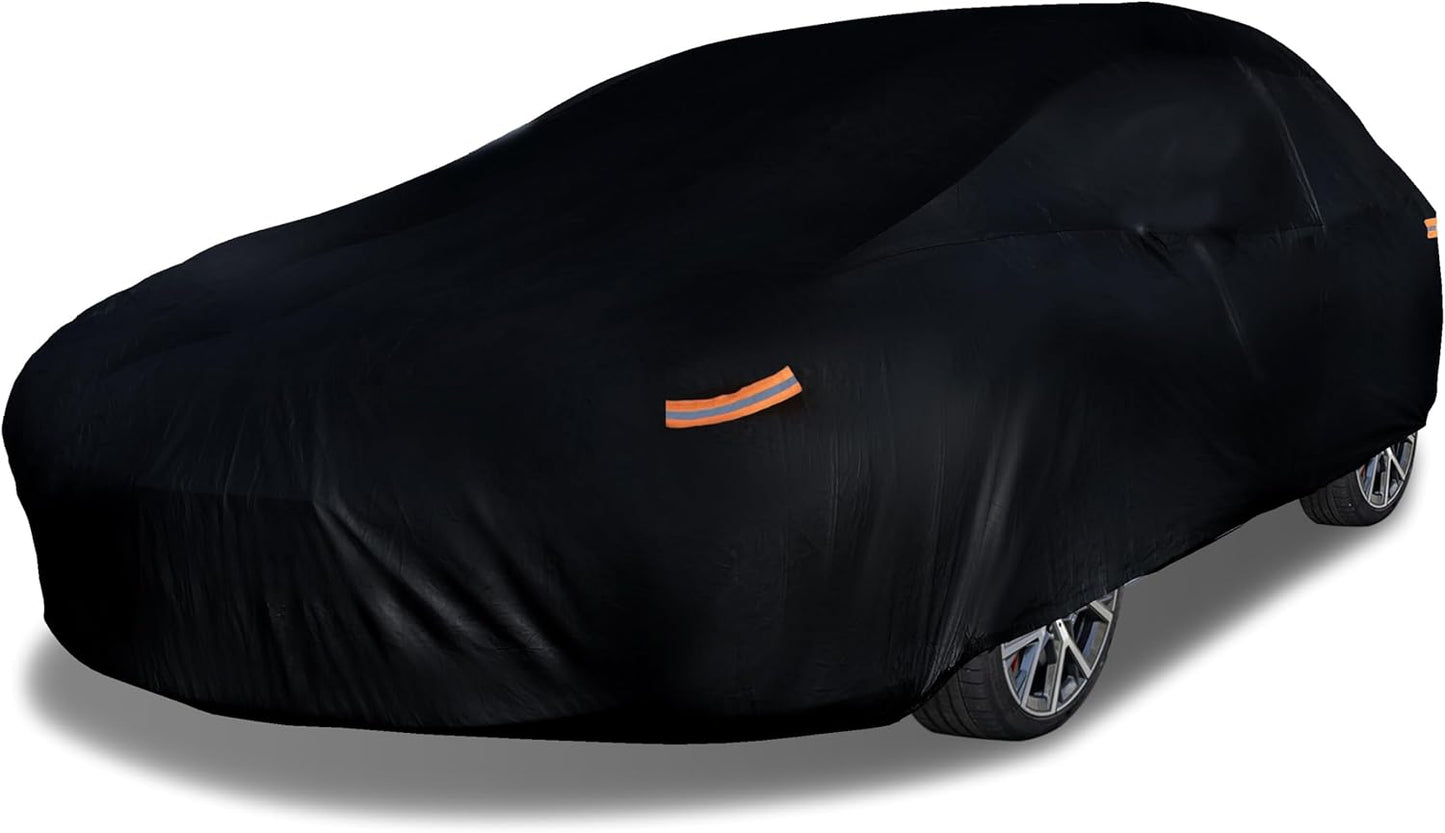 EzyShade 10-Layer Waterproof Sports Car Cover. See Vehicle Size-Chart for Accurate Fit. All Weather Full Outdoor Covers. Corvette Mustang Porsche. Sun Snow Wind Rain. Black, Size C3 (See SizeChart)