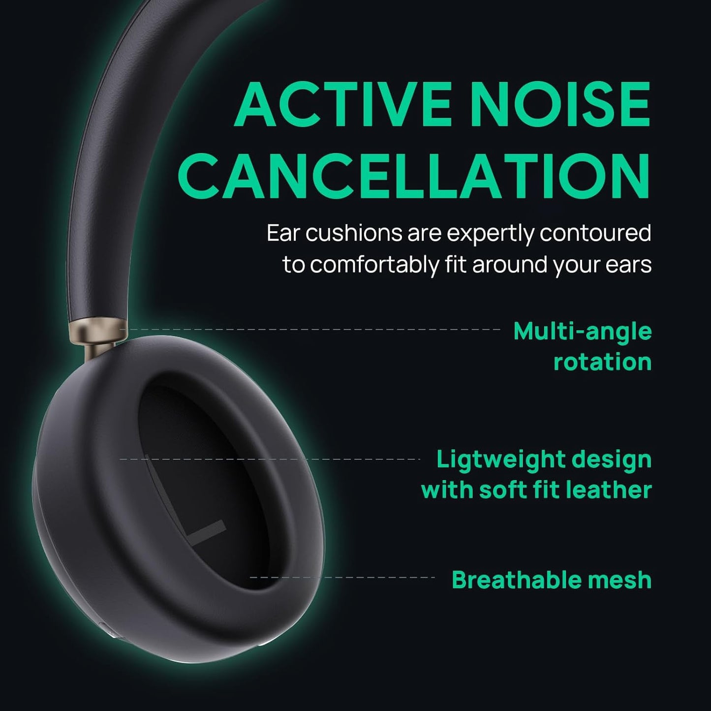 Yealink BH76 Plus Bluetooth Headset, Wireless Headset with Microphone for PC,Active Noise Cancelling, Retractable Hidden Mic Arm, Compatible with PC Mac, Works with Teams (Certified), USB-A