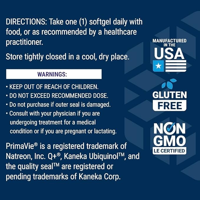 Life Extension Super Ubiquinol CoQ10 with Enhanced Mitochondrial Support, ubiquinol CoQ10, shilajit, potent heart health & cellular energy production support, ultra-absorbable, gluten-free, 60 softgel
