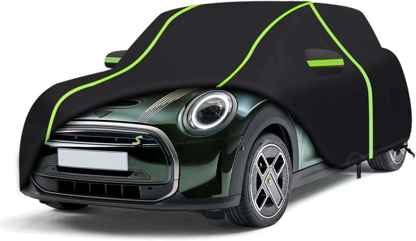 Car Cover for 2014-2024 Mini Cooper/Cooper S/Hardtop/Clubman 4-Door，6 Layers PEVA Full Car Cover – All-Weather UV, Dust, Snow Protection – Windproof Outdoor/Indoor Cover with Door Zipper