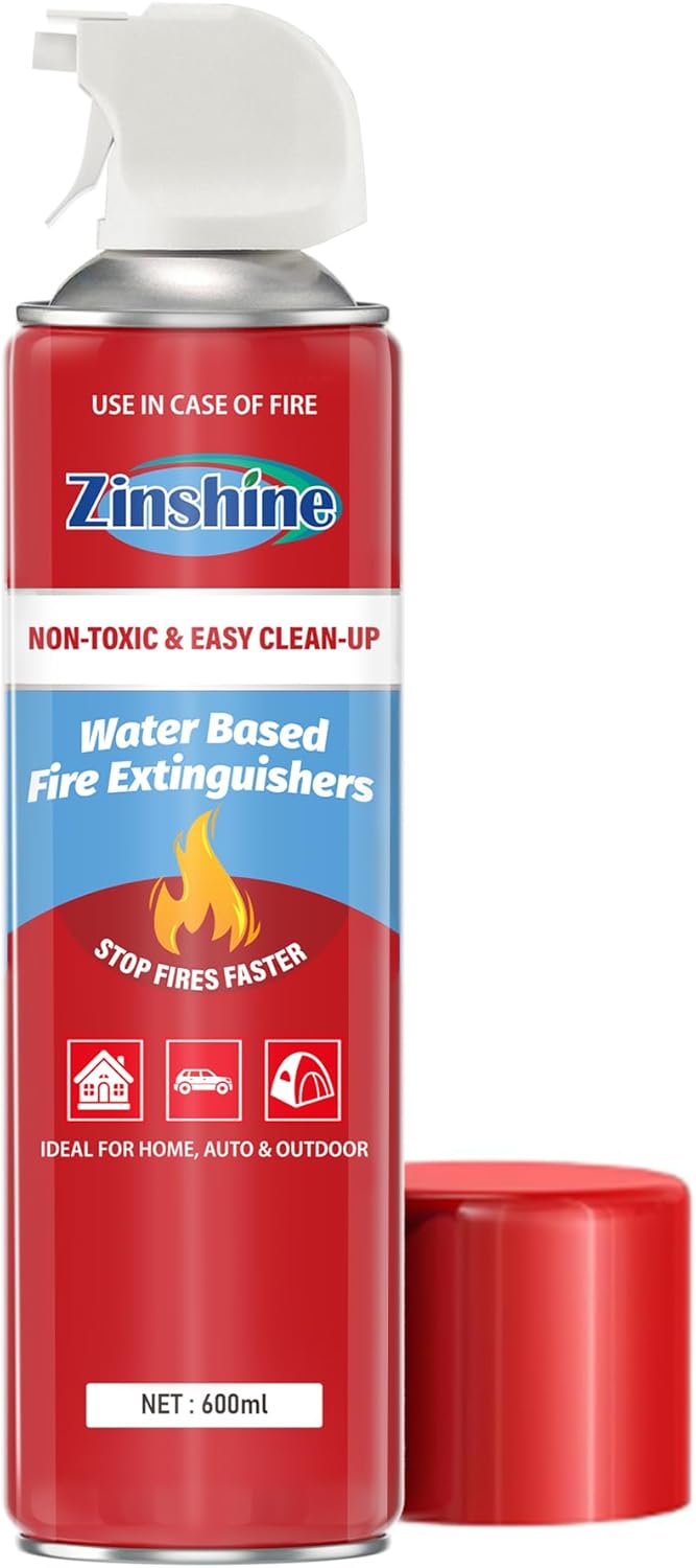Small Fire Extinguisher for Home, Car, Kitchen, Boat - Portable Small A, B, C, K Fire Stop Spray, 600ml