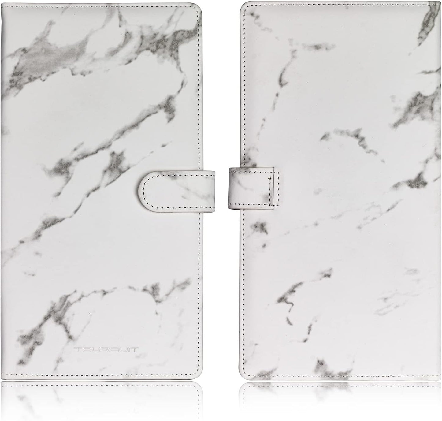 TOURSUIT Car Registration and Insurance Card Holder, Vehicle License Document Glove Box Compartment Organizer, Interior Car Accessories for Women Men Teens (Marble Grey)