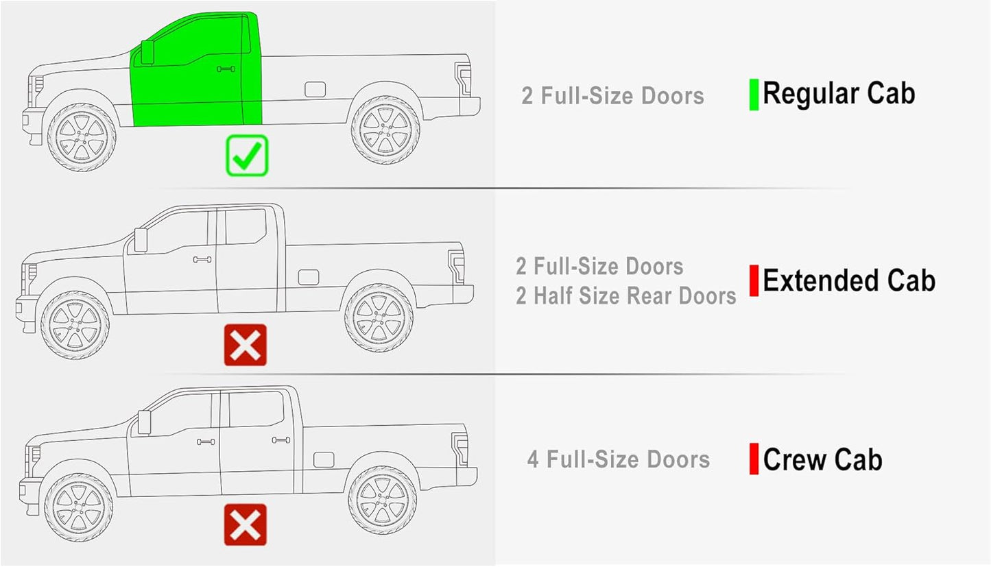 APS (304 Stainless Steel Polished Silver 5 inches) Running Boards Nerf Bars Side Steps Compatible with Ford F150 2015-2025 Regular Cab & F-250 F-350 Super Duty 2017-2025