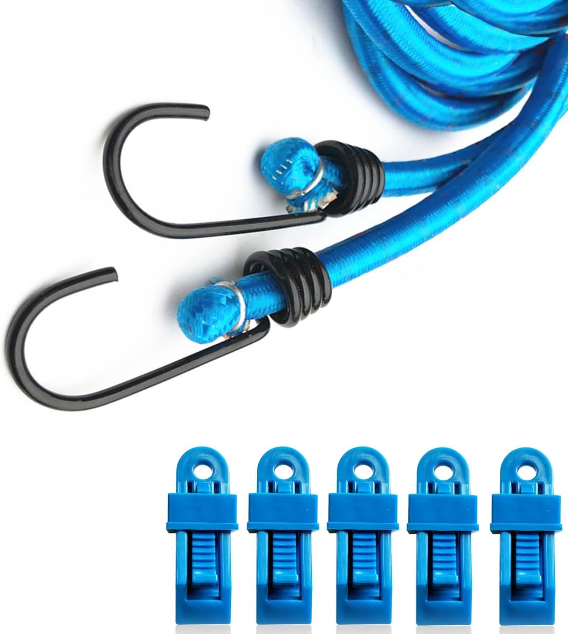 KEYOOG Universal Car Windshield Kit - Super Elastic, Durable, Can Protect The Car Cover from Being Blown Away During Strong Winds - Suitable for Most Cars, Suvs, Trucks, Vans, Motorcycles - Blue