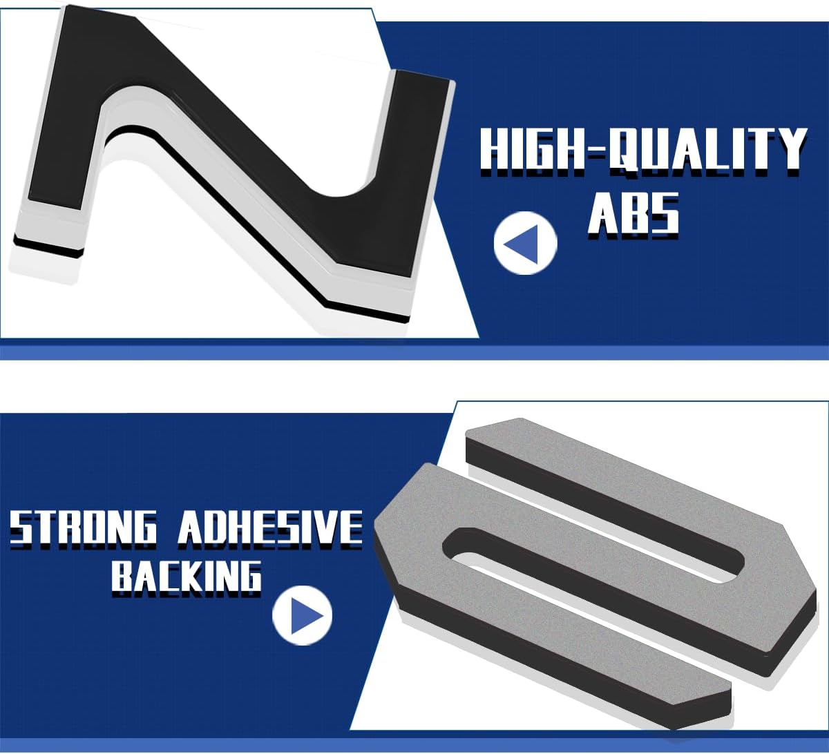 Tailgate Insert Letters Compatible for 2022 2023 2024 2025 Santa Cruz 4D Raised Tailgate Decal Letters (Double Layer Silver Edge Black Faced)