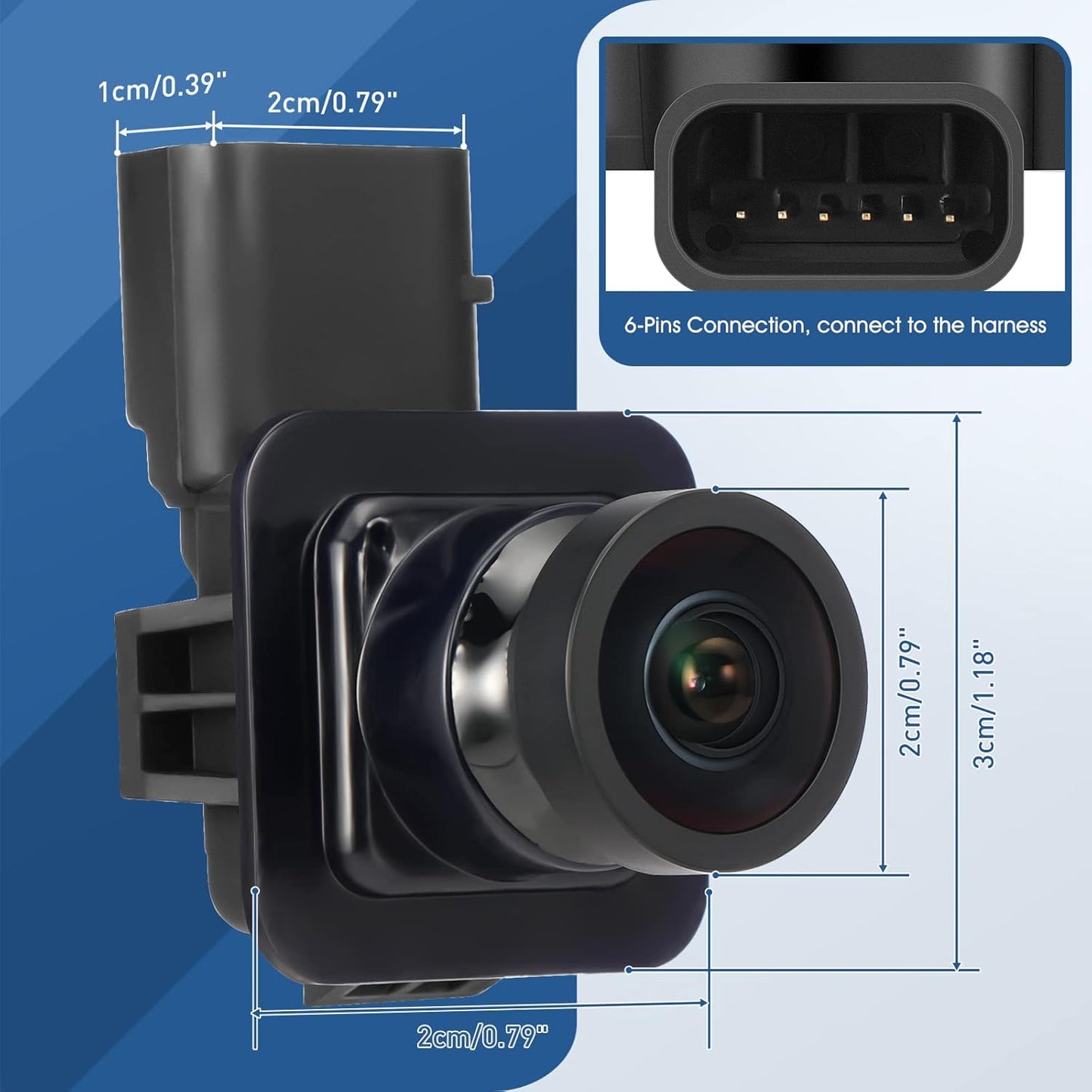 Rear View Backup Reverse Camera Compatible with Ford Edge 2011-2015, for Lincoln MKX 2011-2013 Parking Backup Assist Camera OE Number BT4Z-19G490-B, BT4Z-19G490-A, DT4T-19G490-AB, ET4Z-19G490-