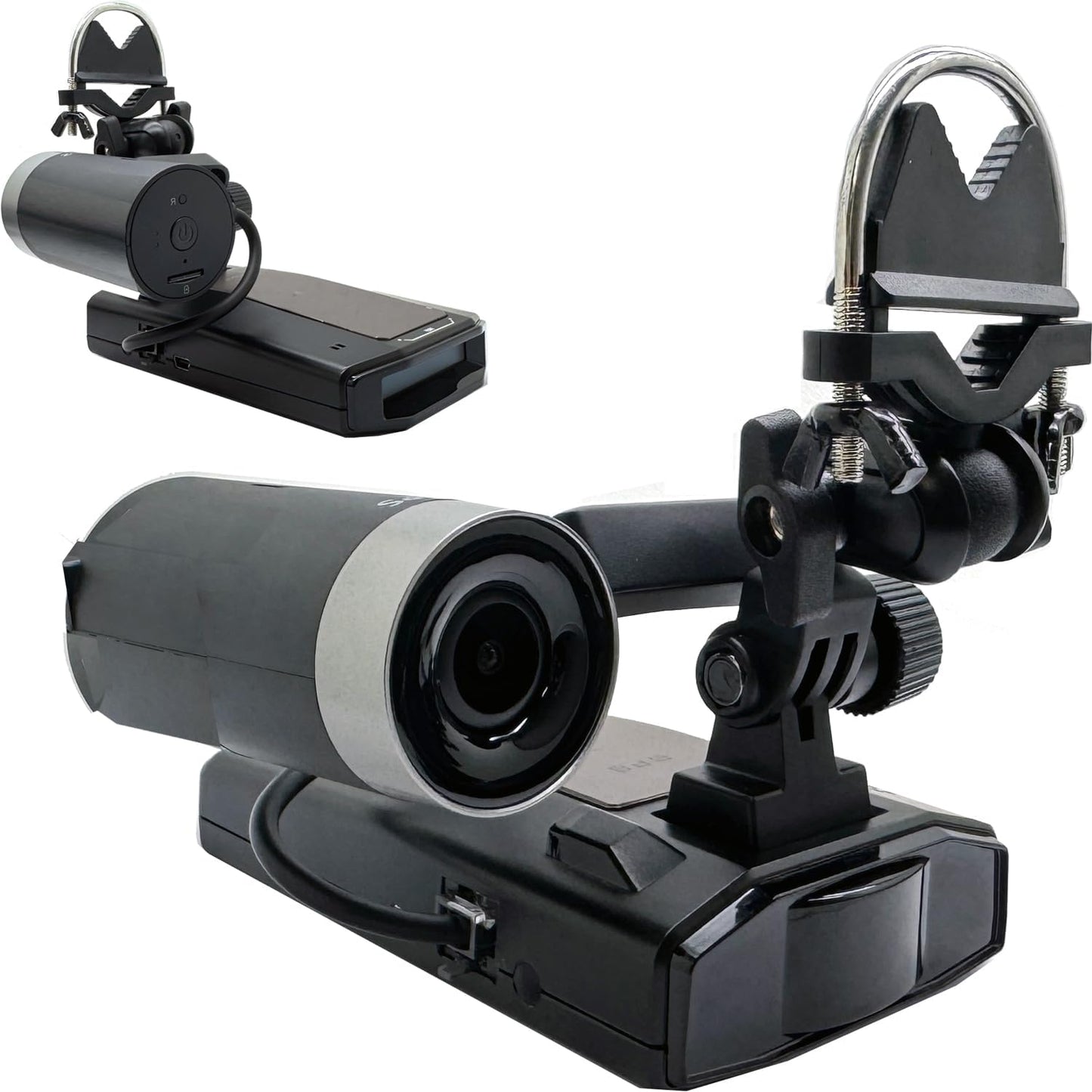 Newly Revised M1 M2 Camera Compatible - UBolt Rearview Mirror Stem Mount w/Magnetic Cradle for Escort IX IXc Max360C MKII Max3 Max4 MaxCam Redline EX GT360 Cobra DualPro RAD700i Radar Detectors