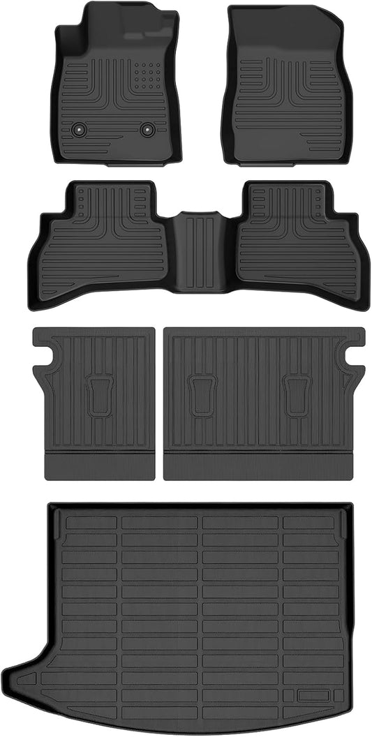 Wayhigh-All Weather Floor Mats and Cargo Mat with Seatback Cargo Set Fit for Buick Encore GX AWD 2026-2020(for Cargo Tray Highest Position) Car Mats Floor Liners for Encore GX Accessories