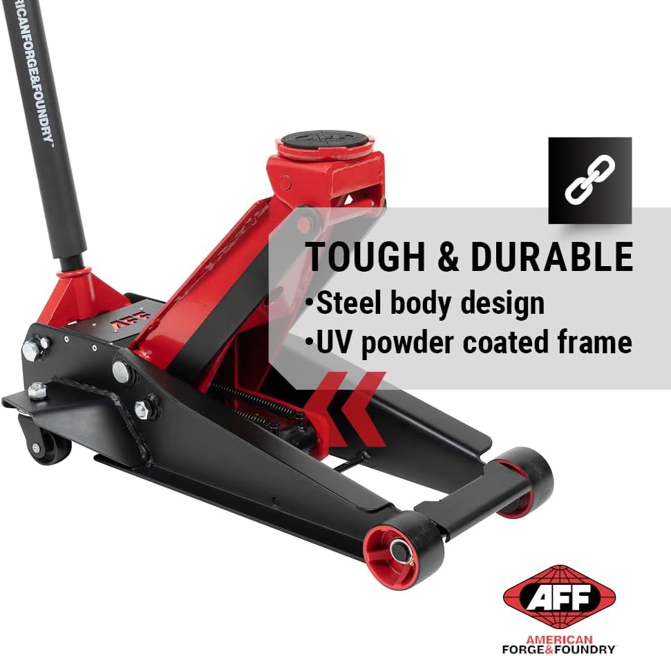 AFF 3.5 Ton Floor Jack - Lightning Lift Hydraulic Car Jack - Super Duty