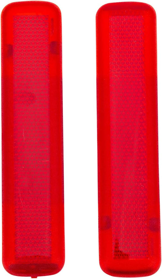 Rear Left Driver and Right Passenger Side Door Red Reflector Panel (1 Pair).Fit for Chevrolet GMC.Replaces Part # 15183155,15183156.