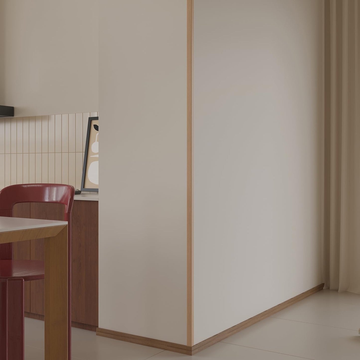 Wall Corner Protector 6PCS 45" Corner Molding Trim Oak Wood Grain Corner Trim Decorative Strips for Door and Window Frames Mirror Edges Ceramic Tiles, and Wooden Wall Edges.