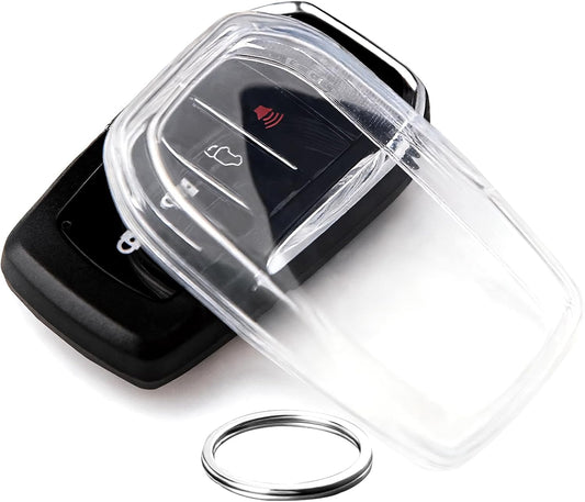 OLLEN Clear TPU Key Fob Cover, Fit for Toyota Camry 2025 2026, for Land Cruiser 2019-2026~, Compatible with Tundra 2022-2026~ etc, Car Key Protector, Clear, 1 Pcs