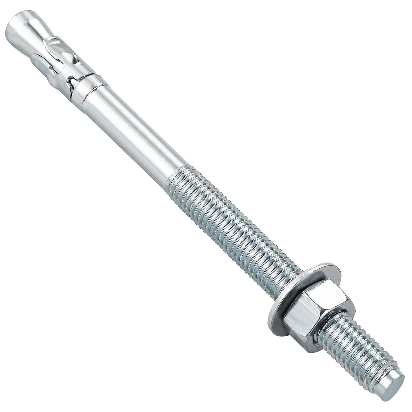 3/8x5" 100Pcs Inch Standard Fasteners for Heavy-Duty Zinc Wedge Anchors for Cement and Concrete