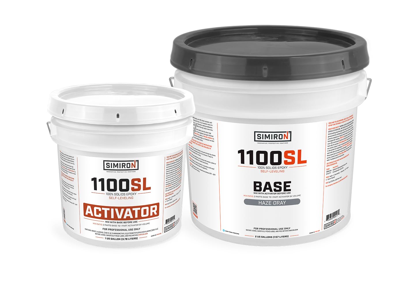 Epoxy Resin Coating 3 Gallon Kit - Haze Gray - Standard Cure Speed - For Floors, Counter Tops, Garages & More -100% Solids -2 Components - Self Leveling, Chemical Resistant, Solvent-Free