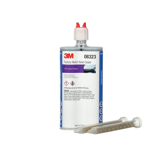 3M Factory-Match Seam Sealer, 08323, Black Color, Two-Part, Medium/High Viscosity Urethane, 200 mL/6.75 fl oz Cartridge