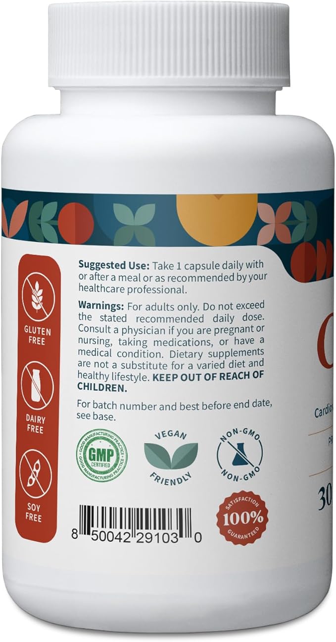 Pattern Wellness CoQ10-200mg Ubiquinone with Bioperine Black Pepper Extract - Cardiovascular & Cellular Energy Production Support - Non-GMO - 90 Vegan Capsules