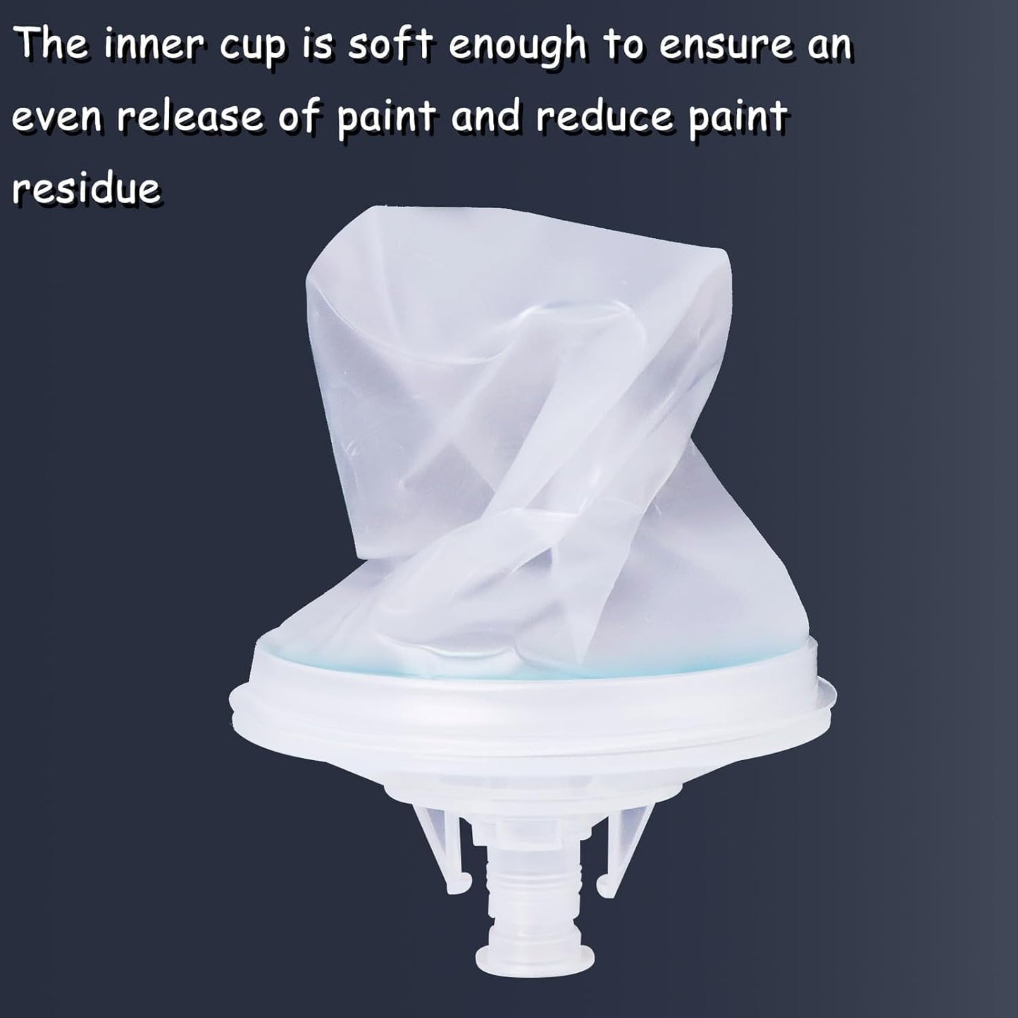 Disposable Paint Sprayer Mixing Cup for Automotive Paint Gun, HVLP Paint Spray Paint Gun 20 Ounce (600ml) Kit with 50 Cups and Lids System, 1 Hard Cup with Retainer Ring and 10 Plugs