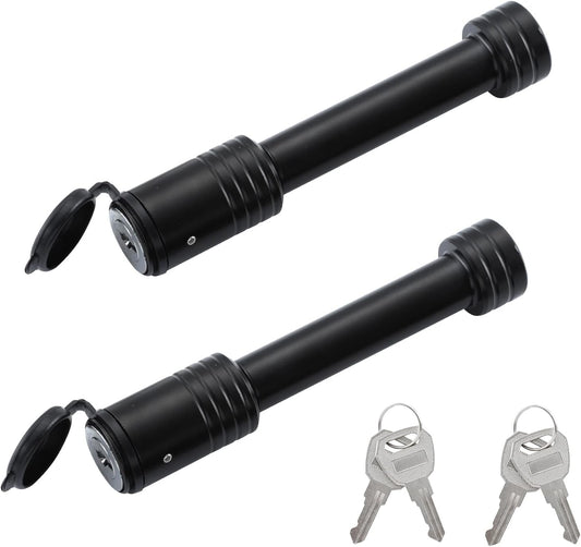 Trailer Hitch Lock, Hitch Lock with 5/8'' Dia Pin Fits 2" Receiver Tubes, for Class III IV 2 Inch Receiver, for Trailer Car Boat, KD 2 Pack